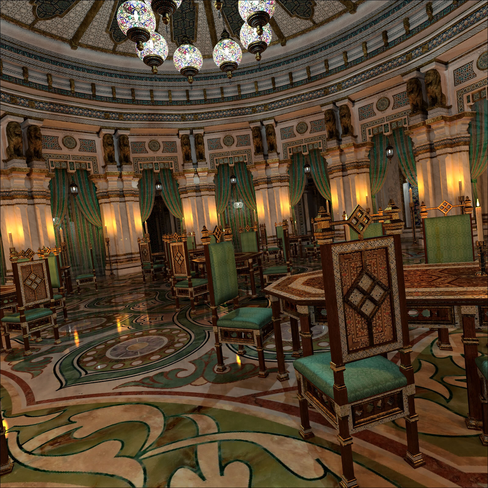 Persian Palace Decor by N/A
