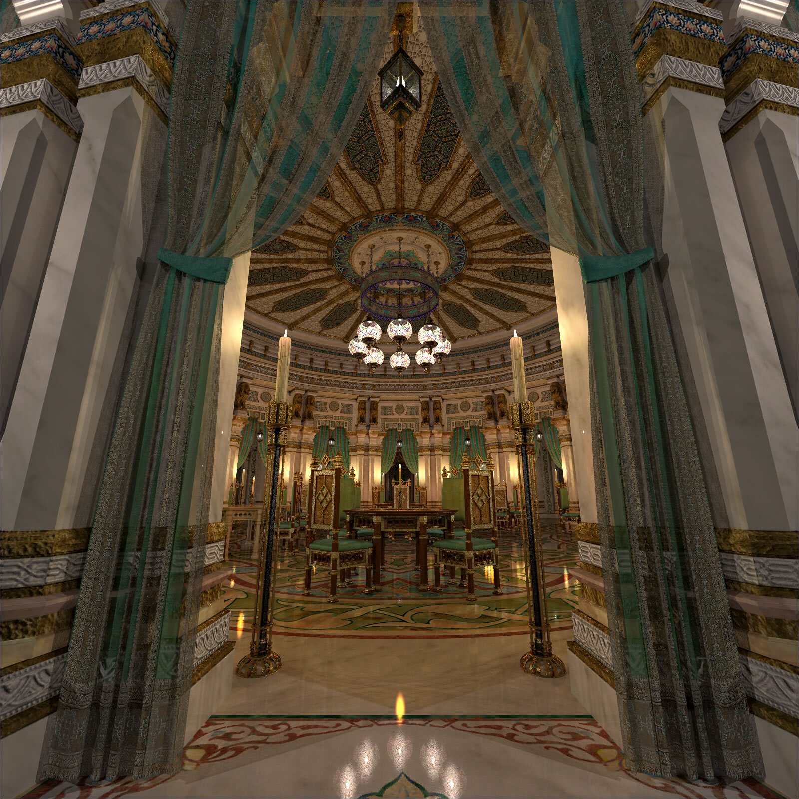 Persian Palace Decor by N/A