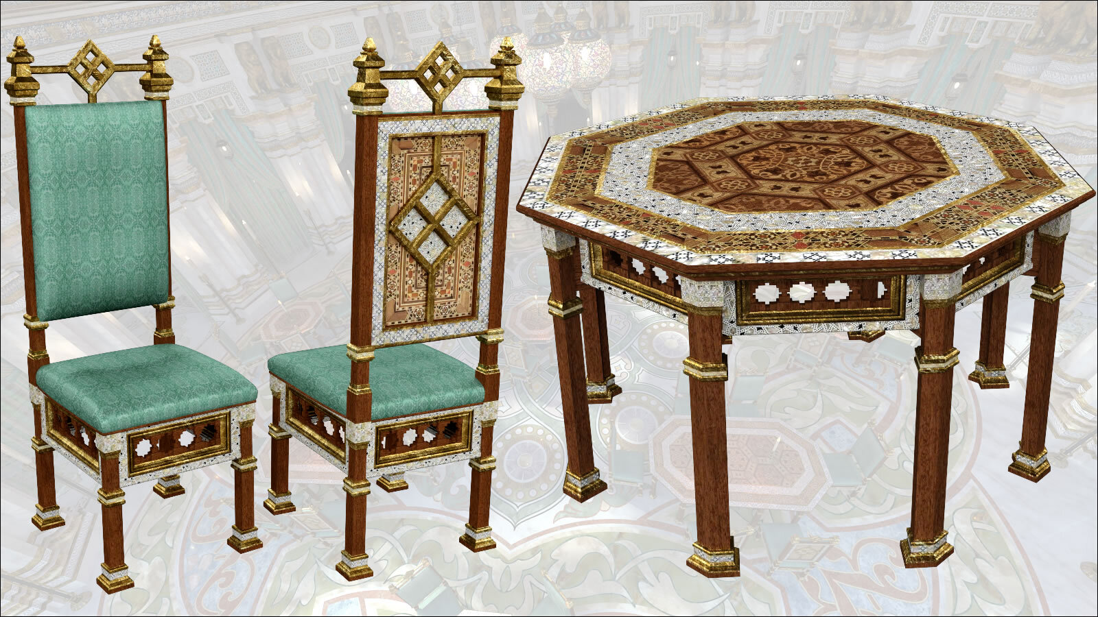 Persian Palace Decor by N/A