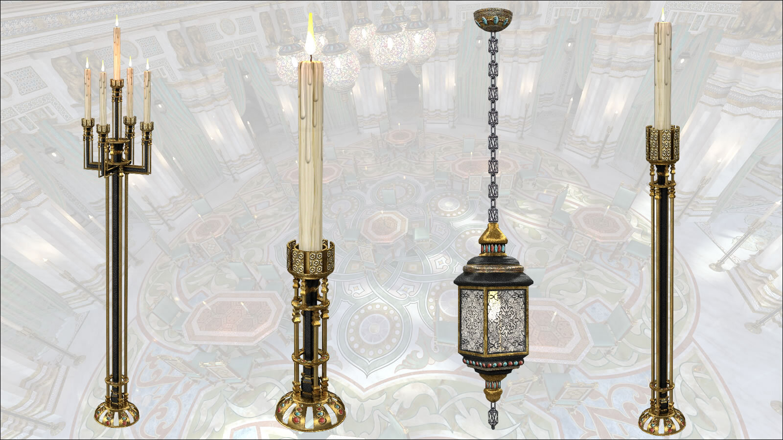 Persian Palace Decor by N/A