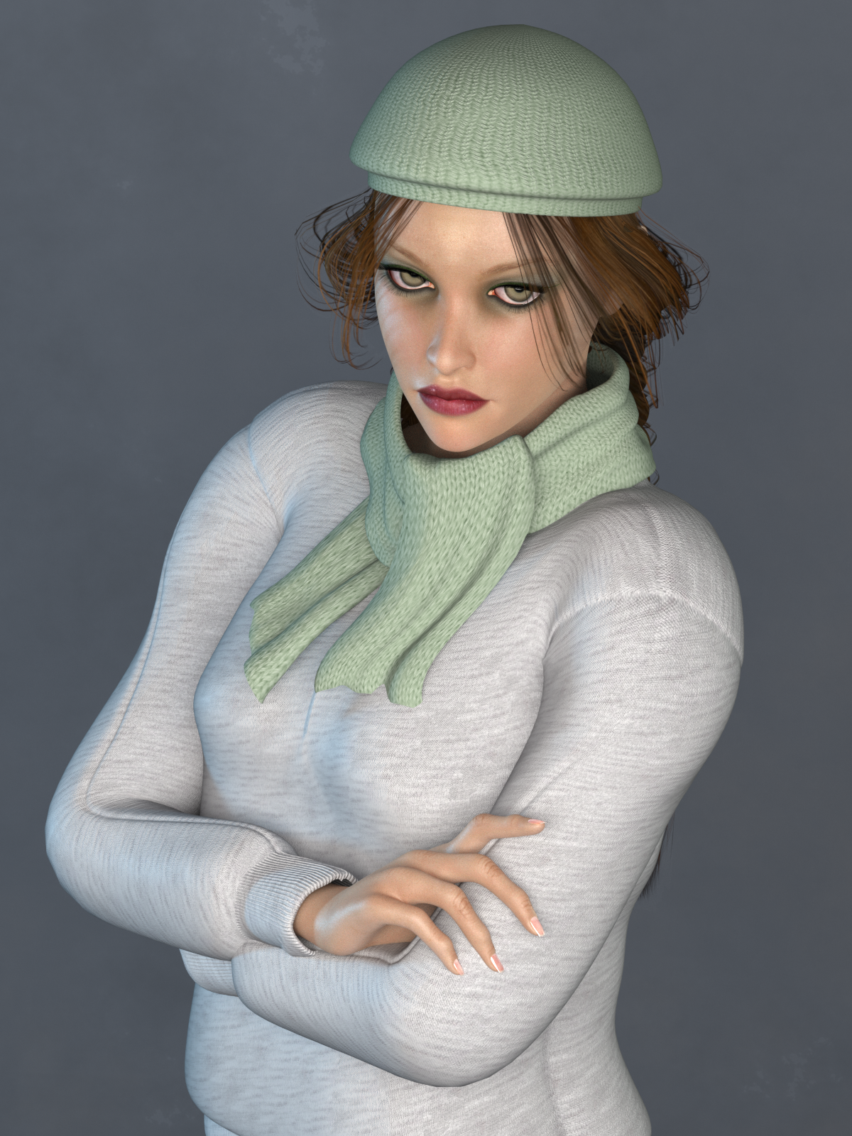 La Femme Beanie and Scarf Set EXP by N/A