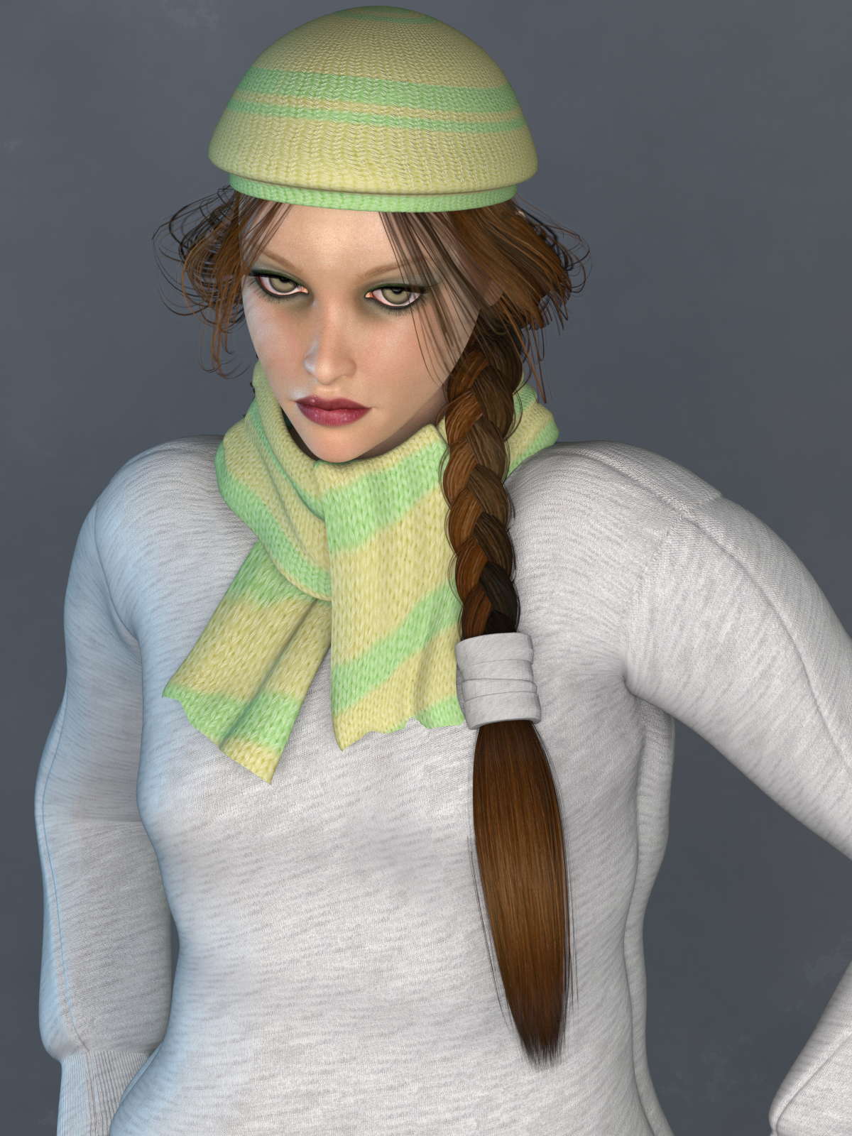 La Femme Beanie and Scarf Set EXP by N/A