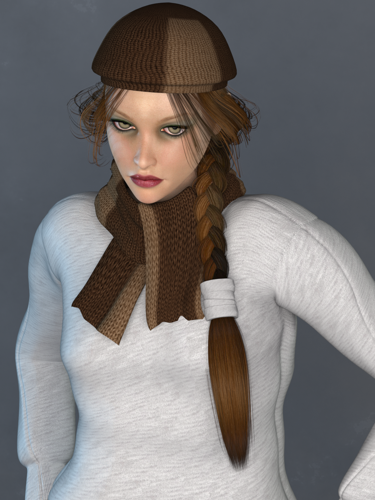 La Femme Beanie and Scarf Set EXP by N/A