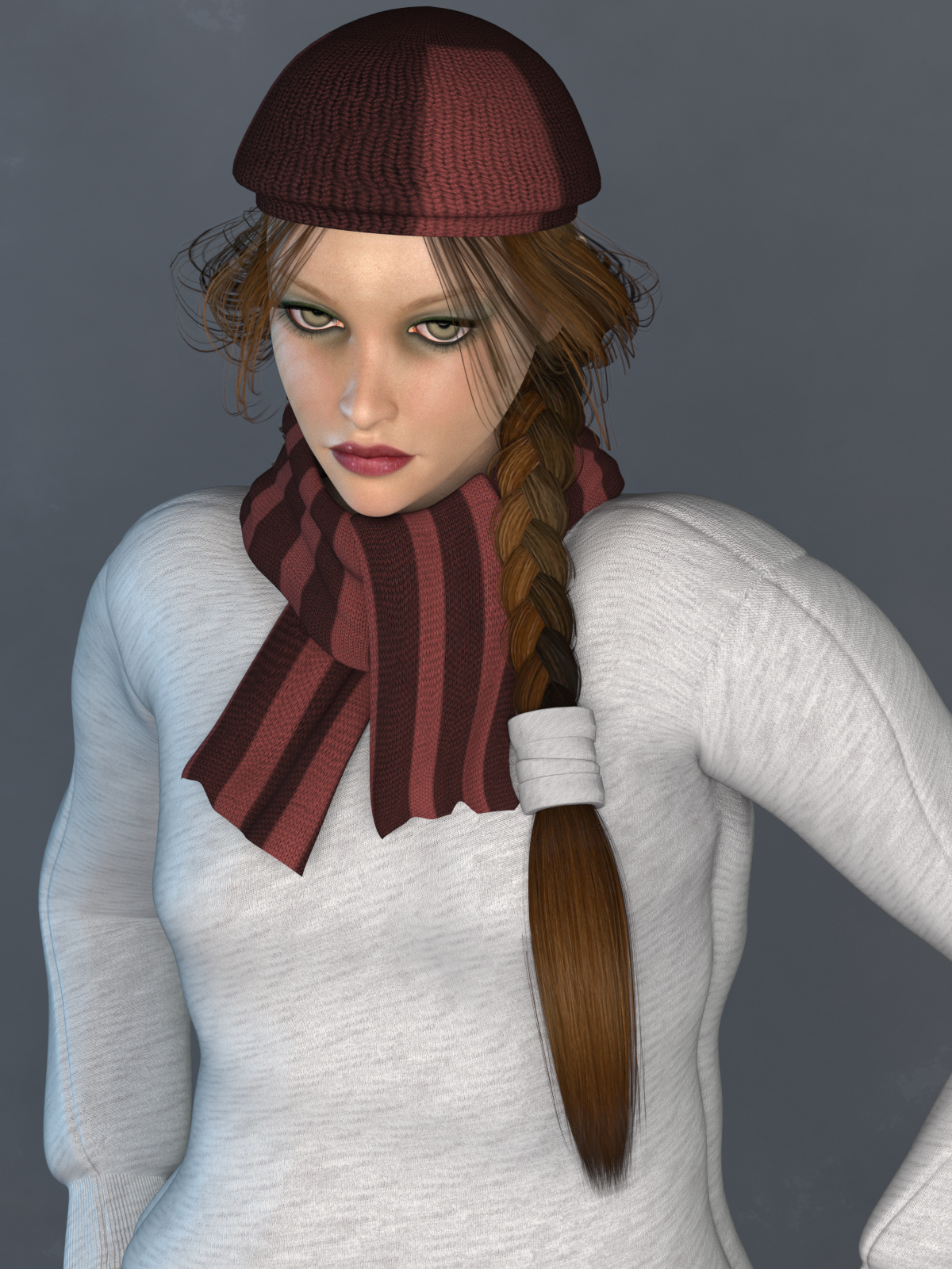 La Femme Beanie and Scarf Set EXP by N/A