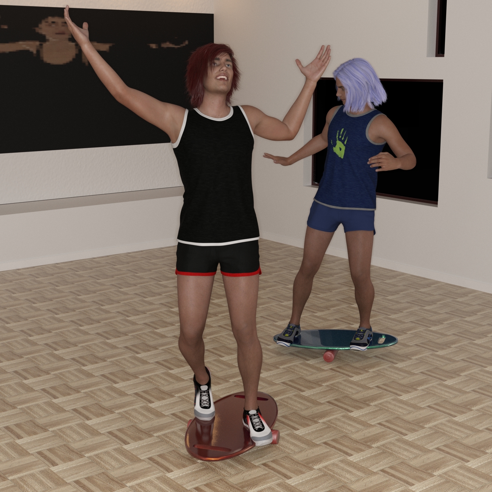 Balance Board Poses And Prop For Genesis 8 and 8.1 Male by N/A