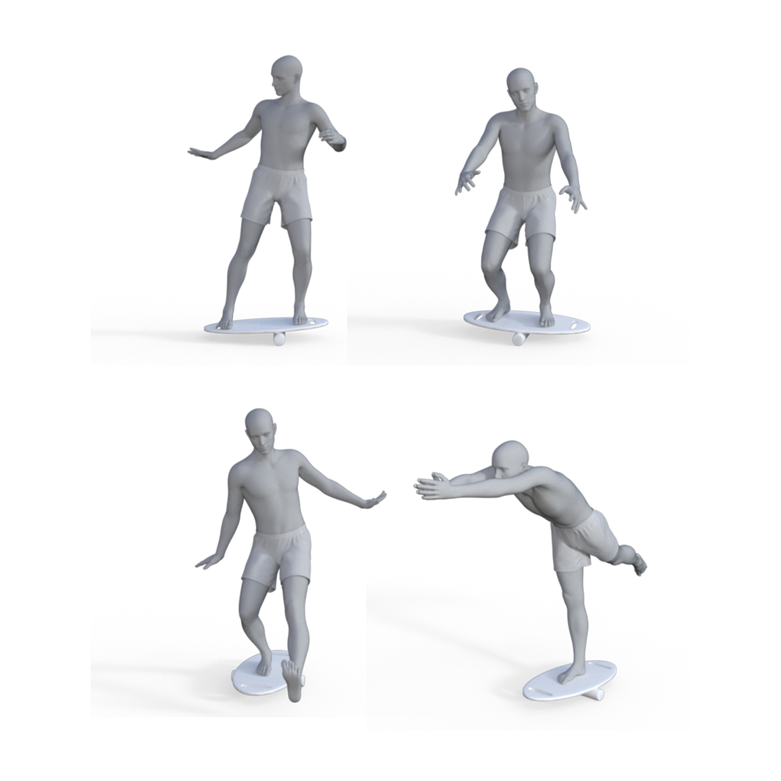 Balance Board Poses And Prop For Genesis 8 and 8.1 Male by N/A