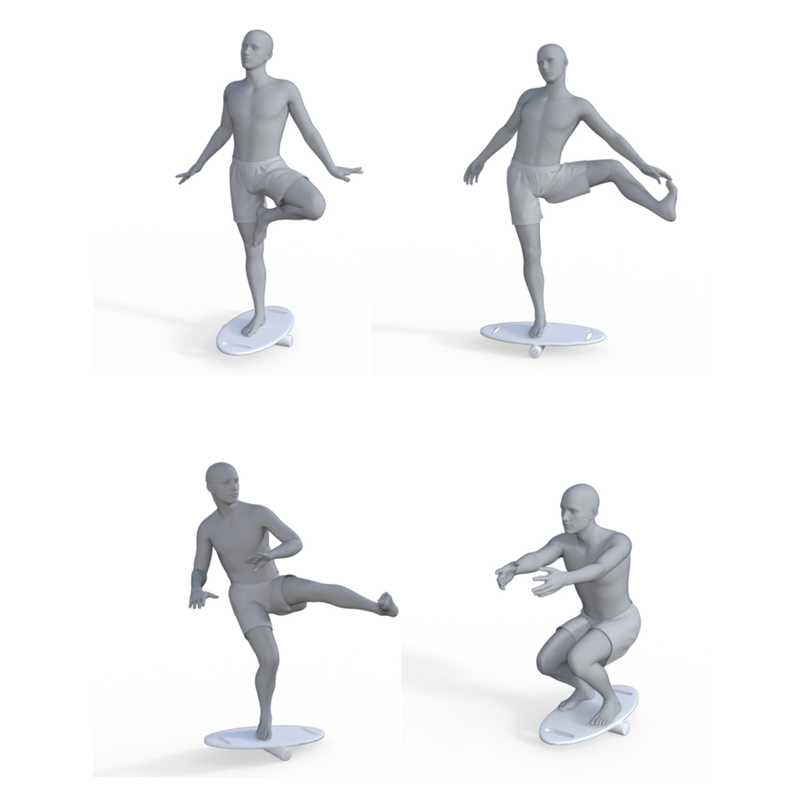 Balance Board Poses And Prop For Genesis 8 and 8.1 Male by N/A