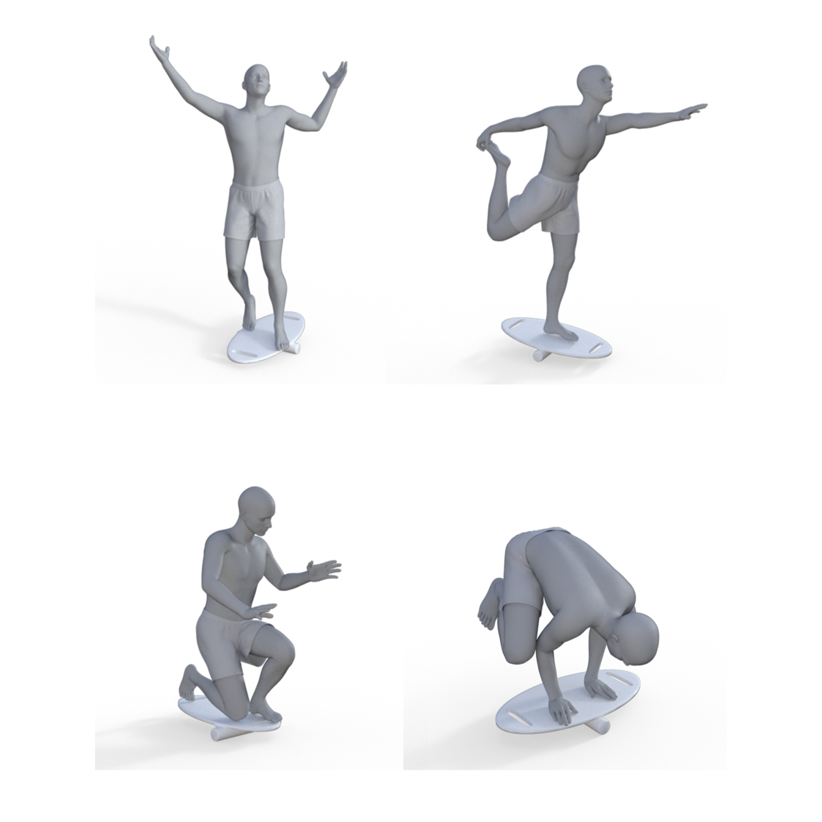 Balance Board Poses And Prop For Genesis 8 and 8.1 Male by N/A