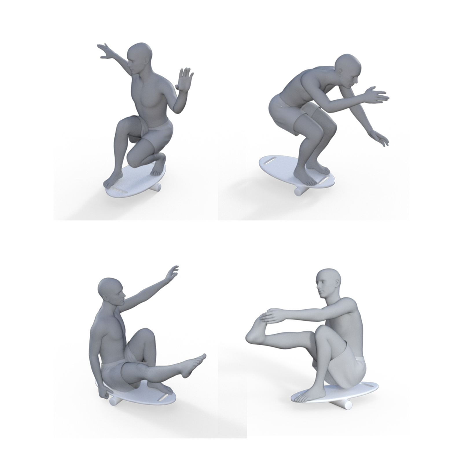 Balance Board Poses And Prop For Genesis 8 and 8.1 Male by N/A