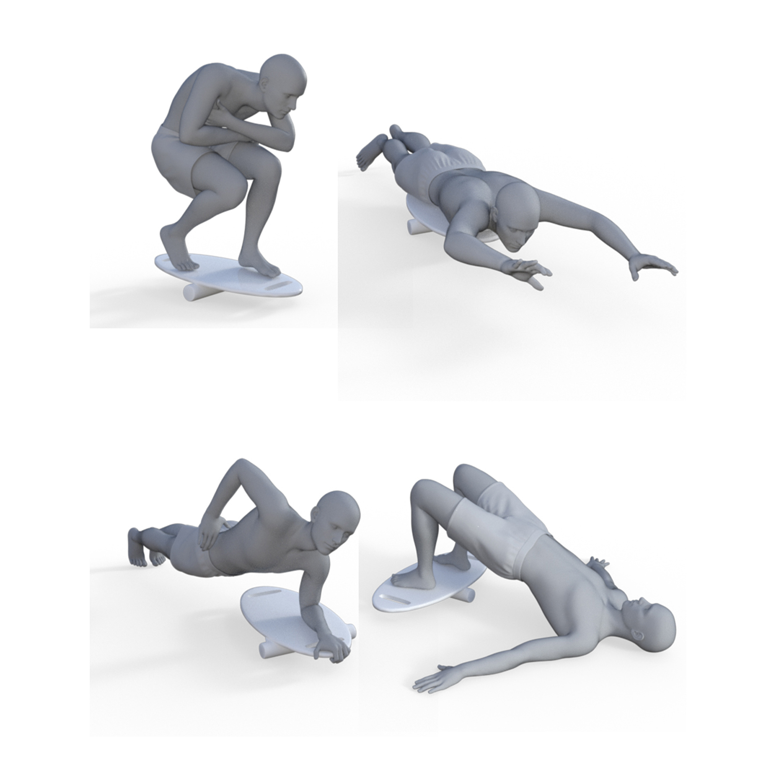 Balance Board Poses And Prop For Genesis 8 and 8.1 Male by N/A