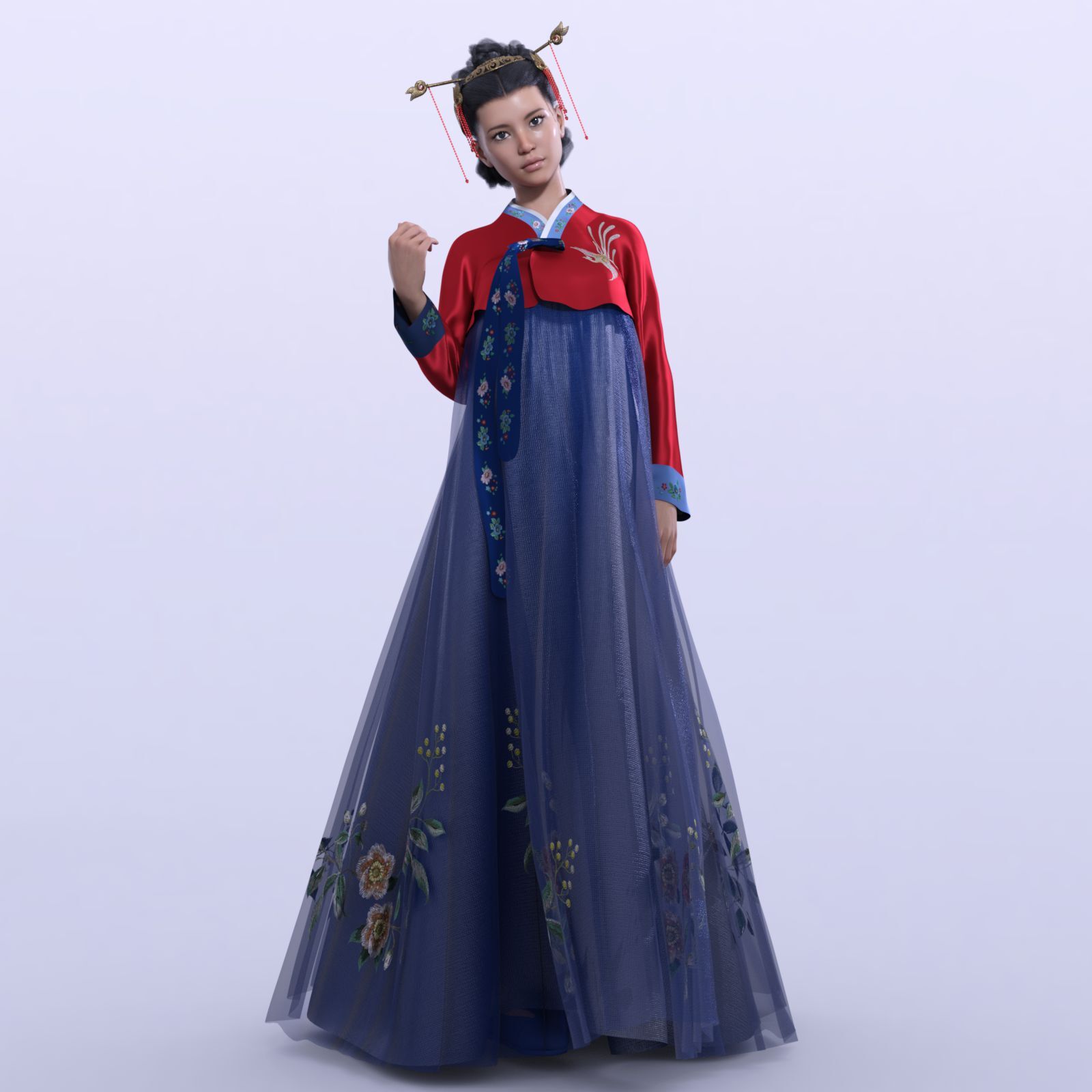 Pretty Textures for dForce Hanbok for G8F and G8.1F by N/A