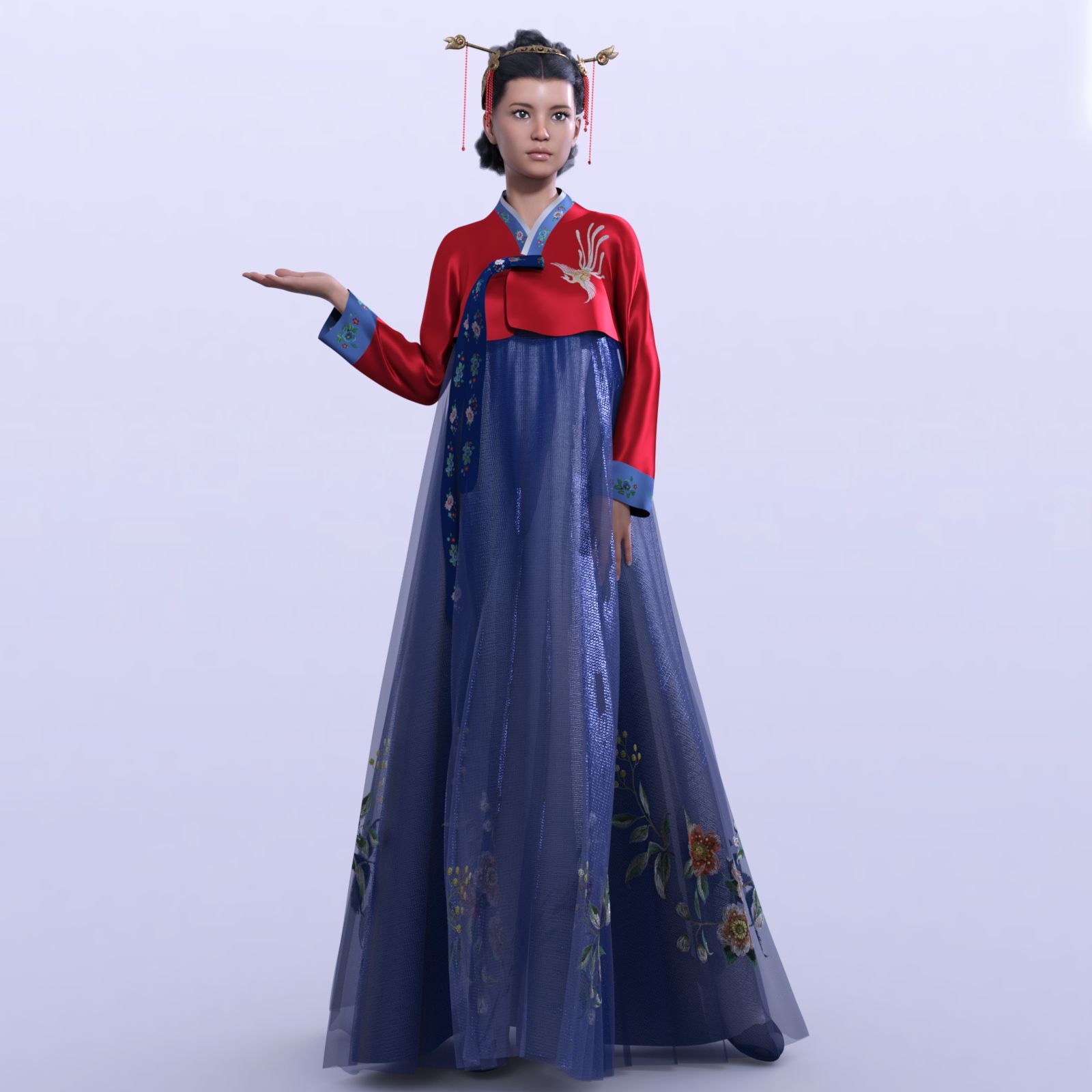 Pretty Textures for dForce Hanbok for G8F and G8.1F by N/A