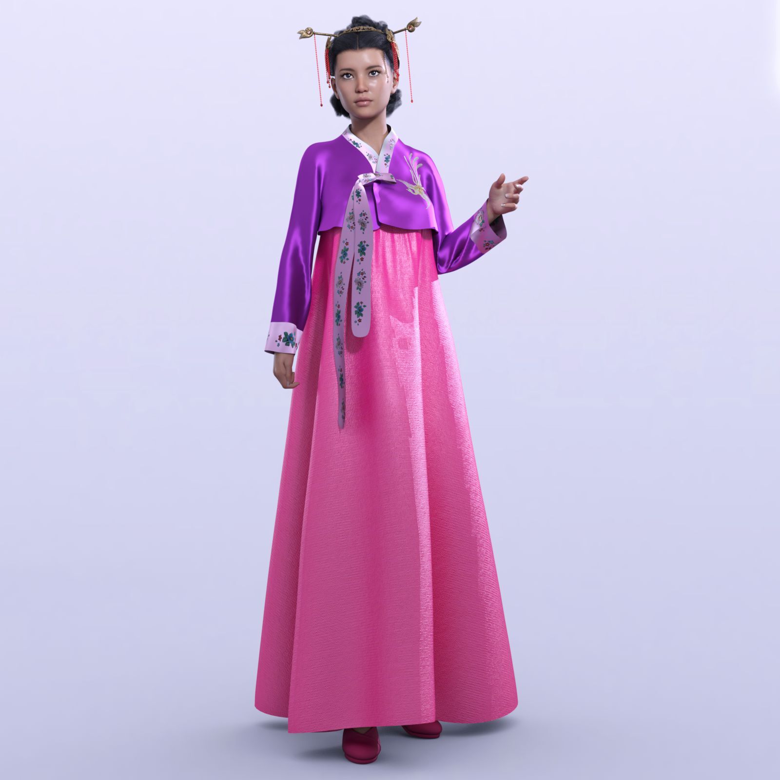Pretty Textures for dForce Hanbok for G8F and G8.1F by N/A