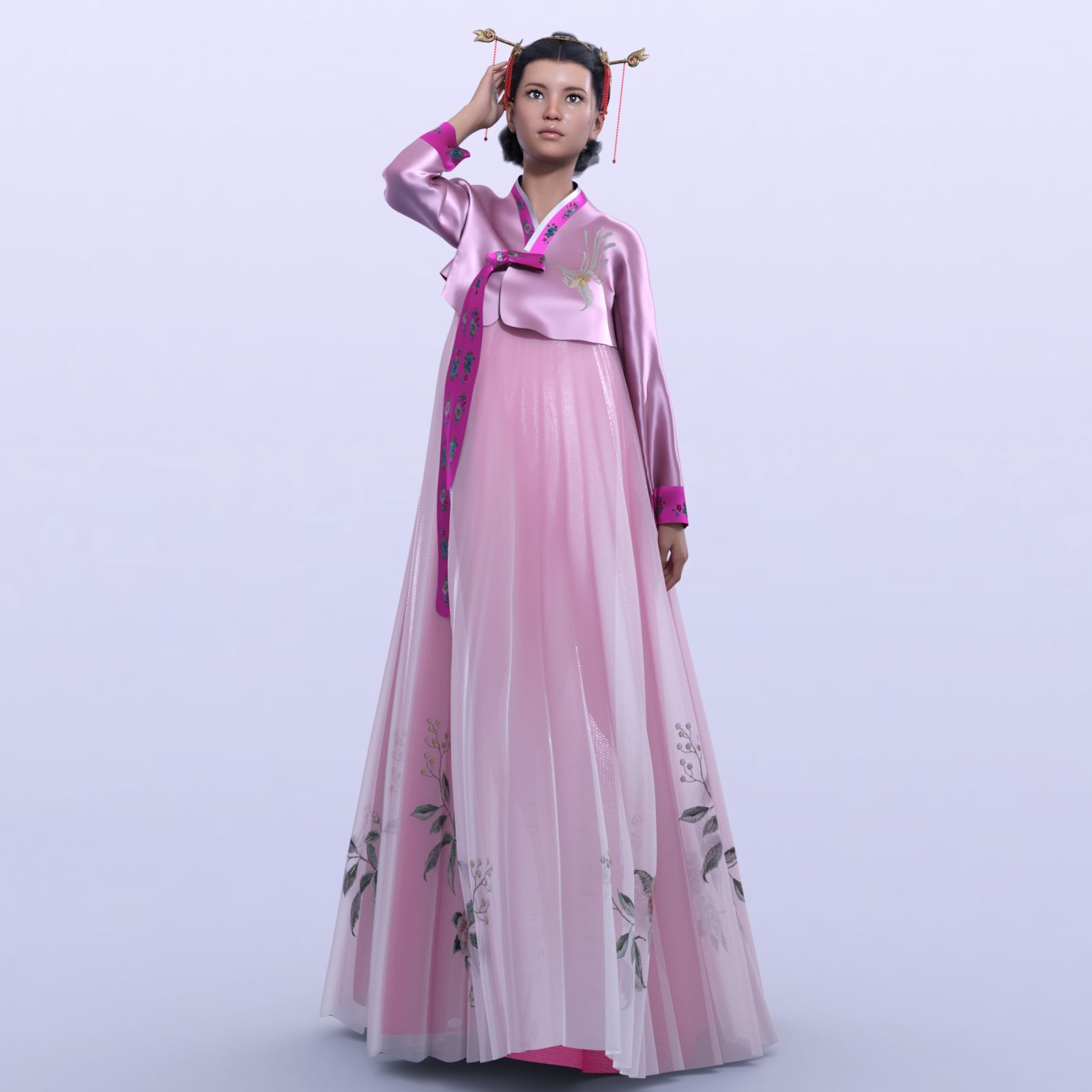 Pretty Textures for dForce Hanbok for G8F and G8.1F by N/A