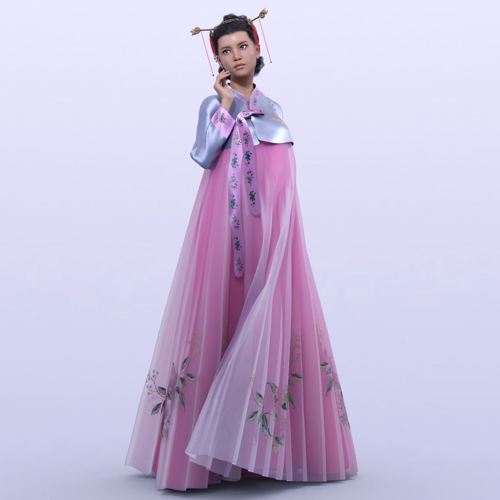 Pretty Textures for dForce Hanbok for G8F and G8.1F by N/A