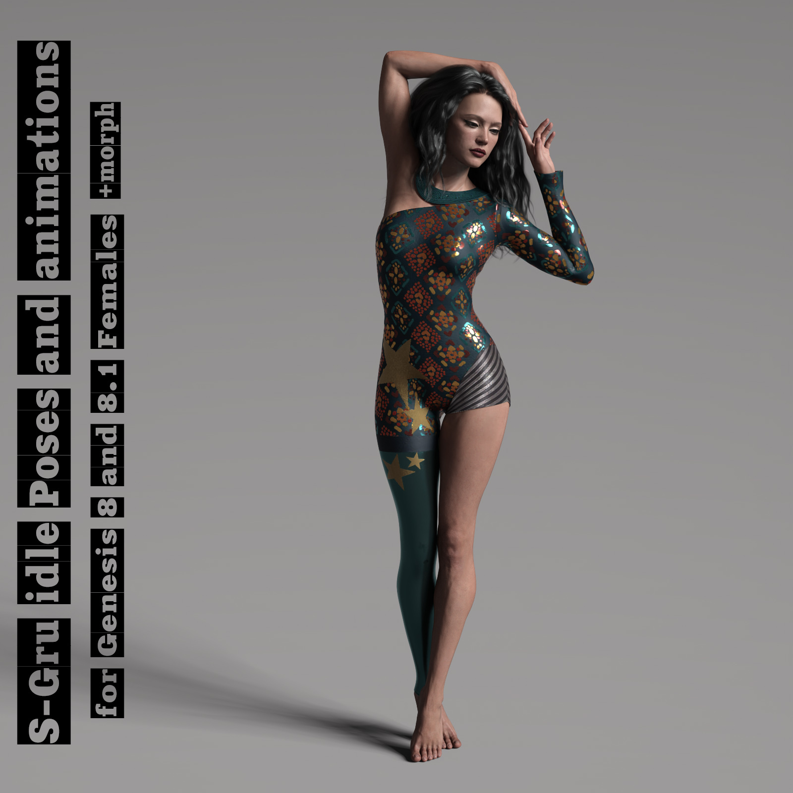 S-Gru idle Poses and animations for Genesis 8 and 8.1 Females by N/A
