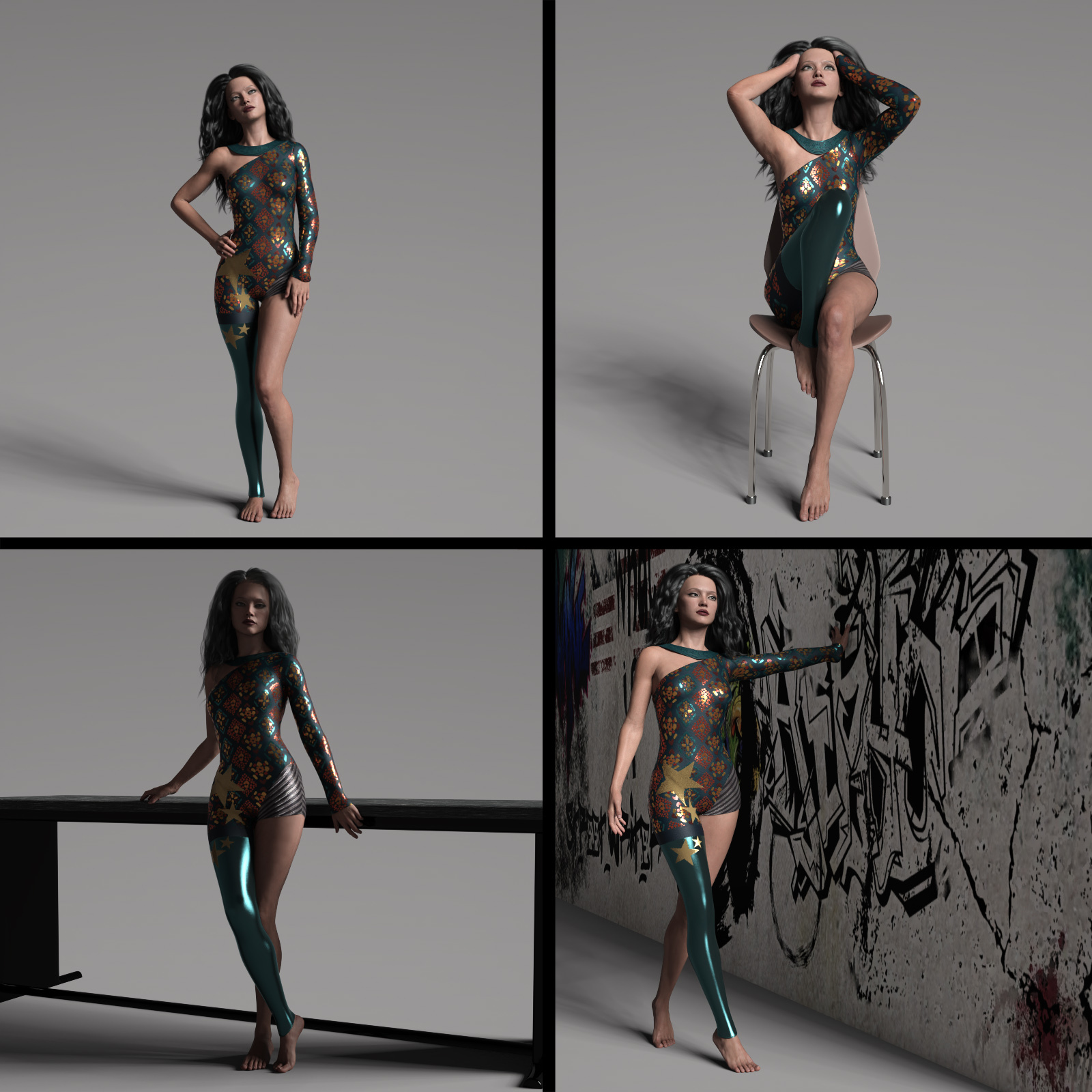 S-Gru idle Poses and animations for Genesis 8 and 8.1 Females by N/A