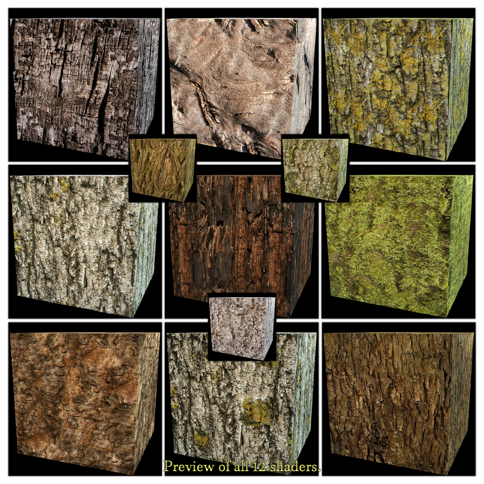 Tree Bark Shaders 2 For Daz Studio Iray by N/A
