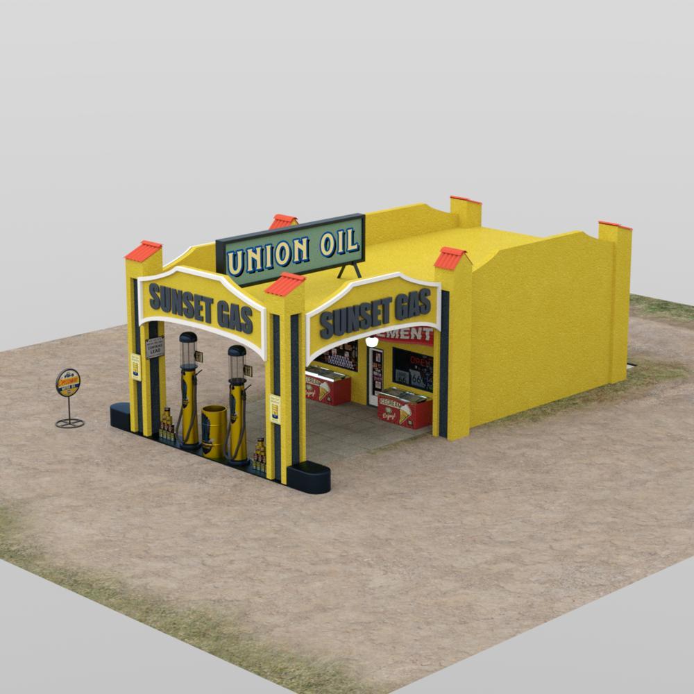 Historic Gas Station for DAZ Studio by N/A