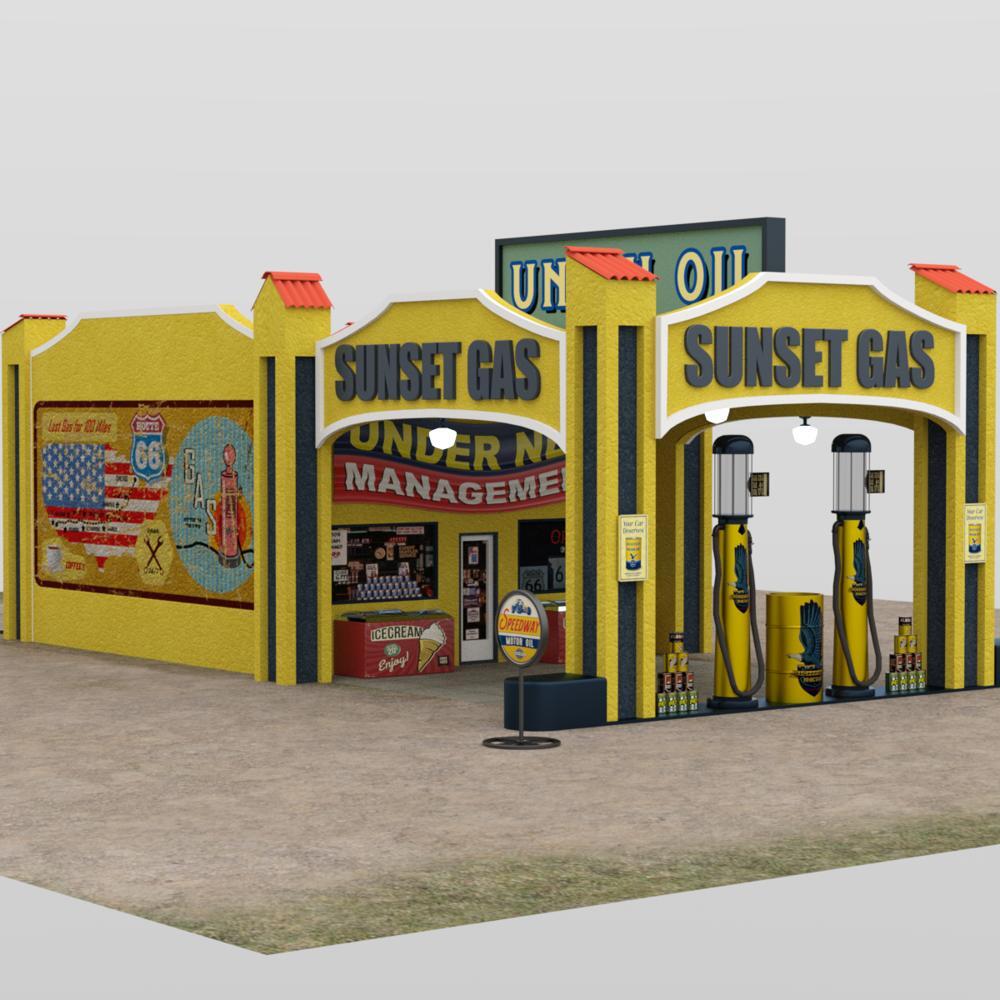 Historic Gas Station for DAZ Studio by N/A
