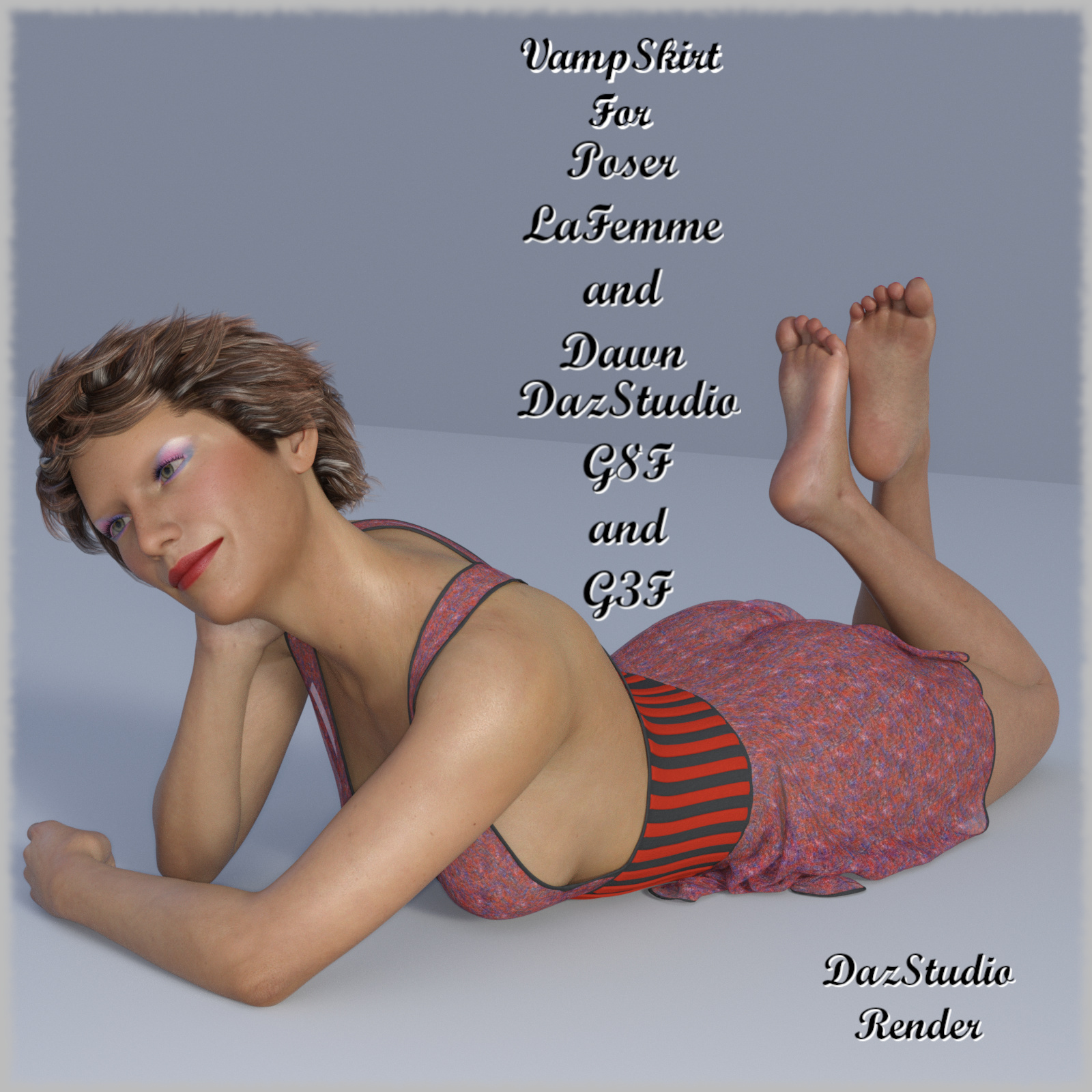 VampSkirt dynamic and d-Force cloth for Poser and DazStudio by N/A
