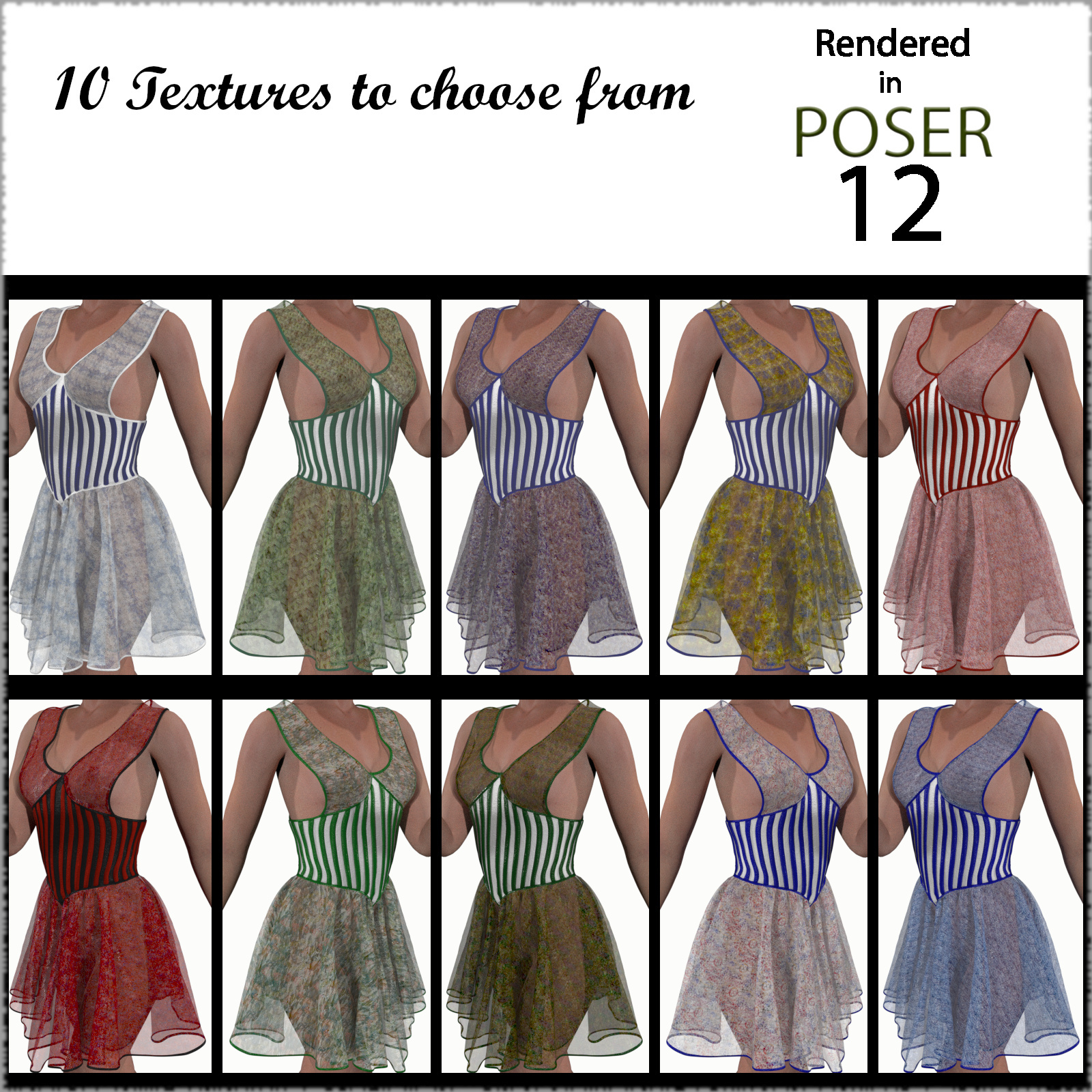 VampSkirt dynamic and d-Force cloth for Poser and DazStudio by N/A