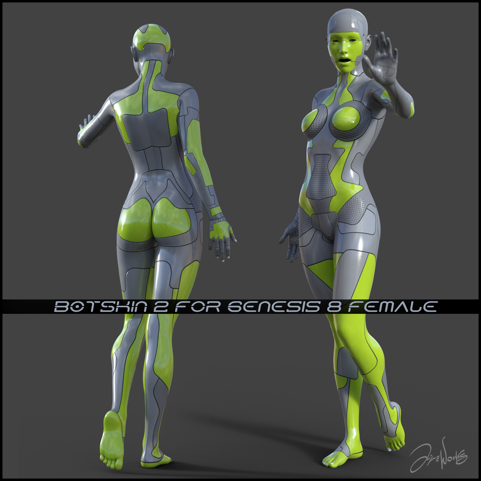 Botskin 2 for Genesis 8 Female by N/A