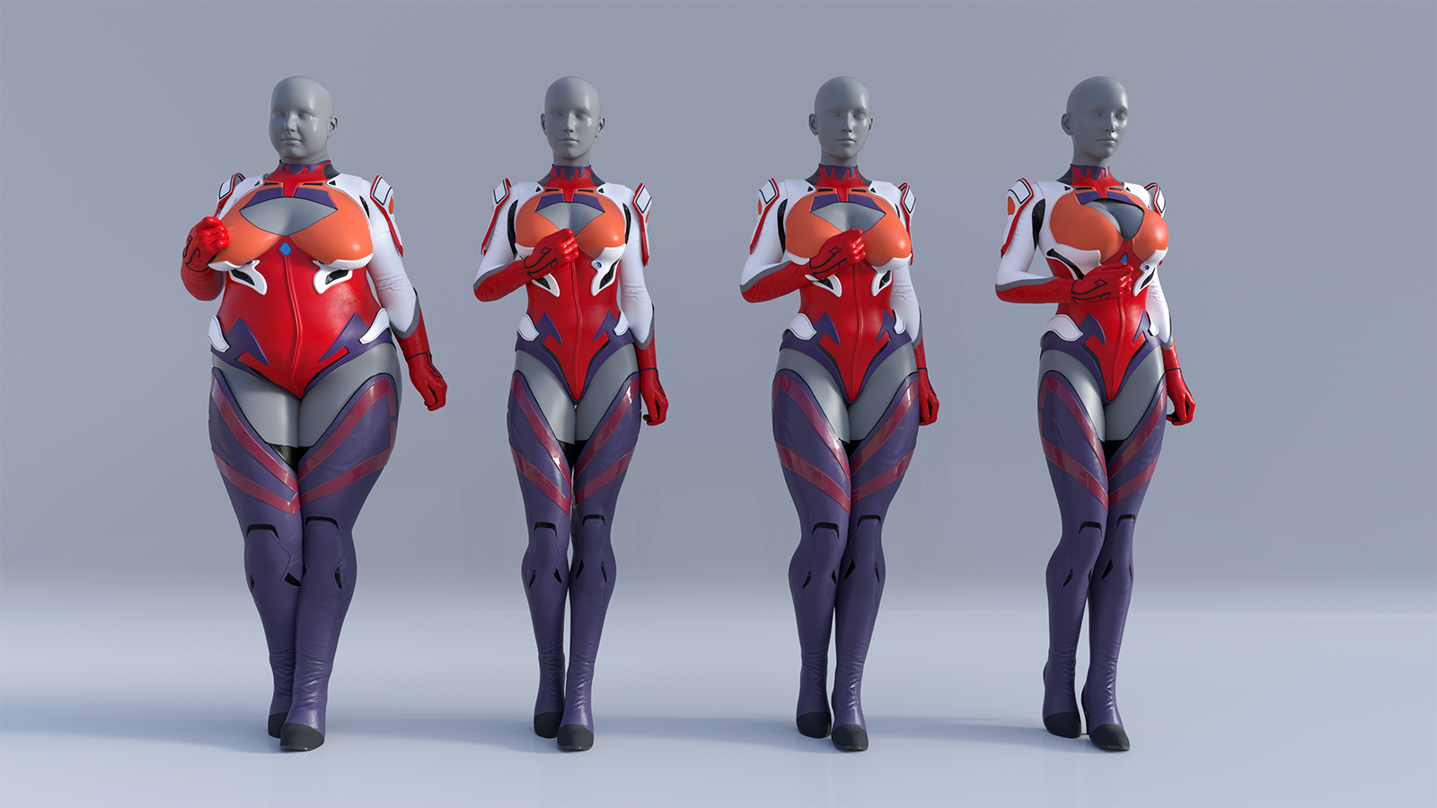 Red Seraphim Suit for Genesis 8 and 8.1 Female by N/A