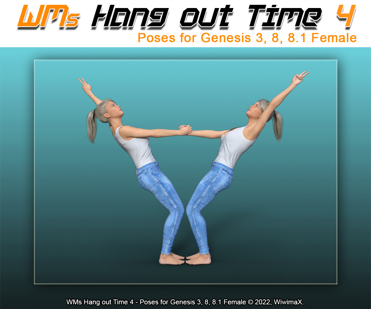 WMs Hang out Time 4 - Poses for Genesis 3, 8, 8.1 Female by N/A