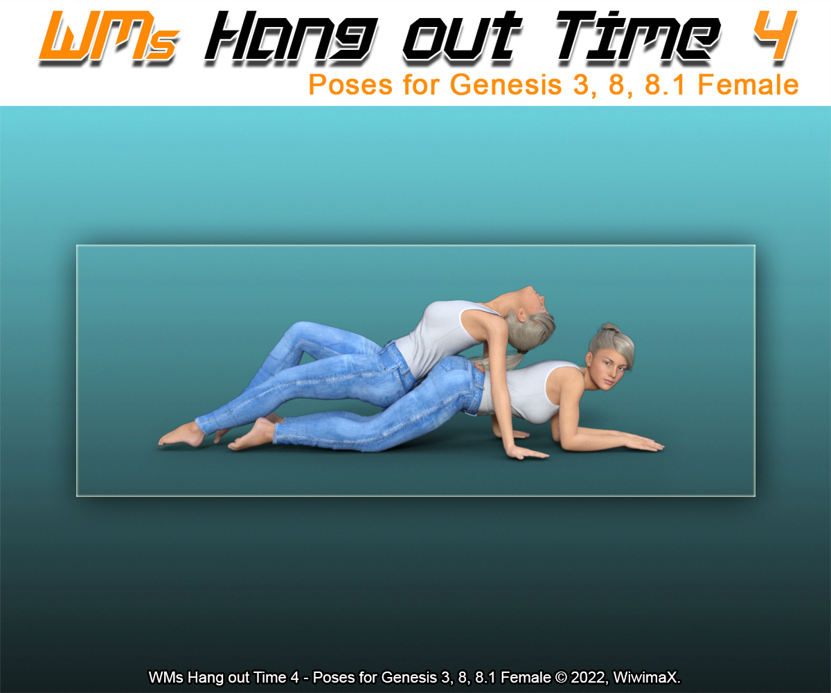 WMs Hang out Time 4 - Poses for Genesis 3, 8, 8.1 Female by N/A