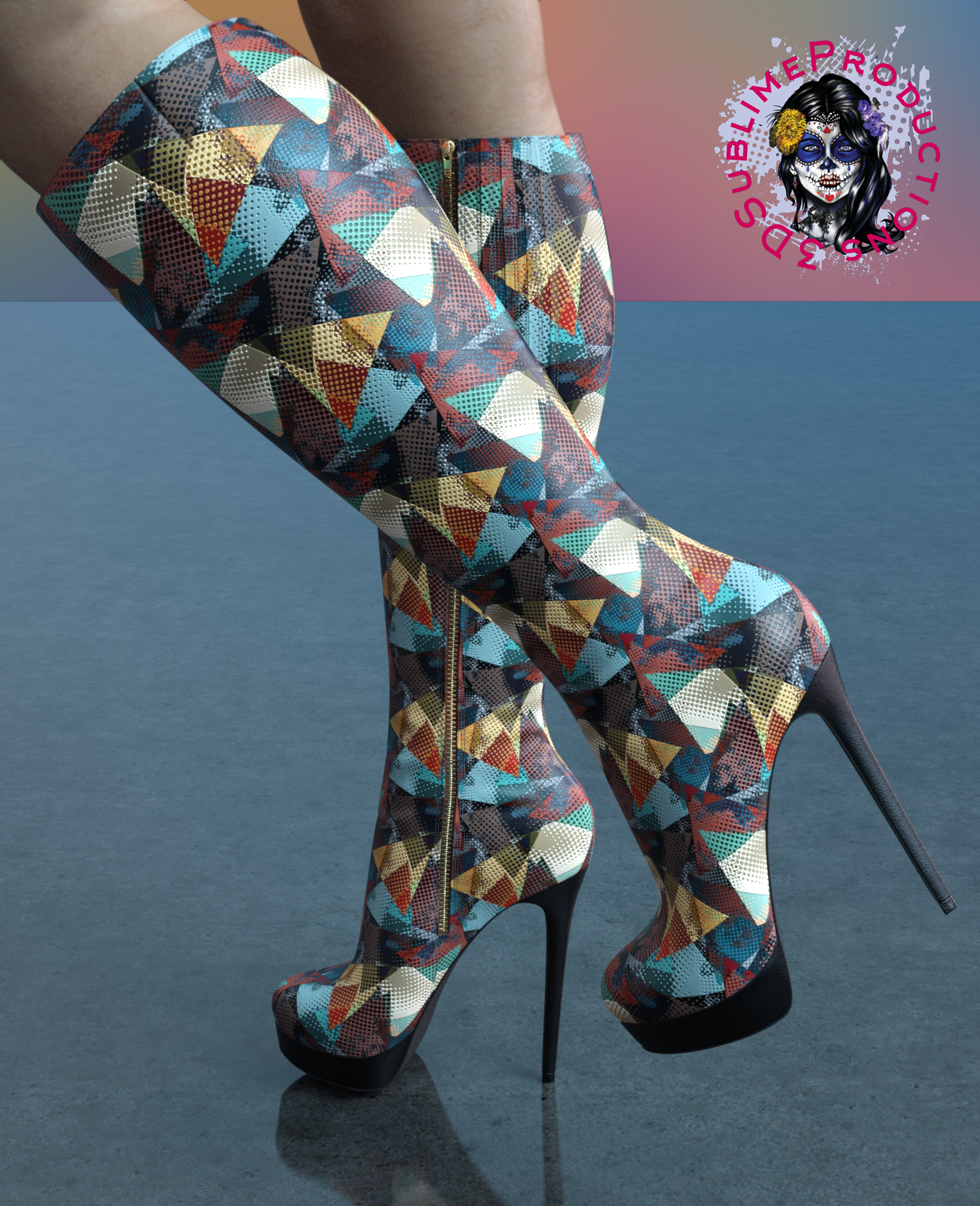 SublimeFashion for Knee High Stiletto Heel Boots by N/A