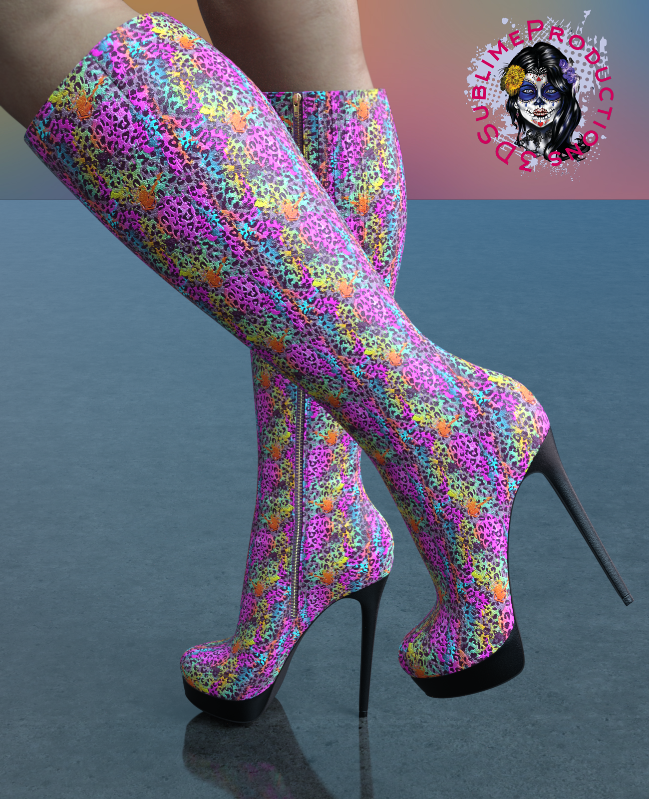SublimeFashion for Knee High Stiletto Heel Boots by N/A