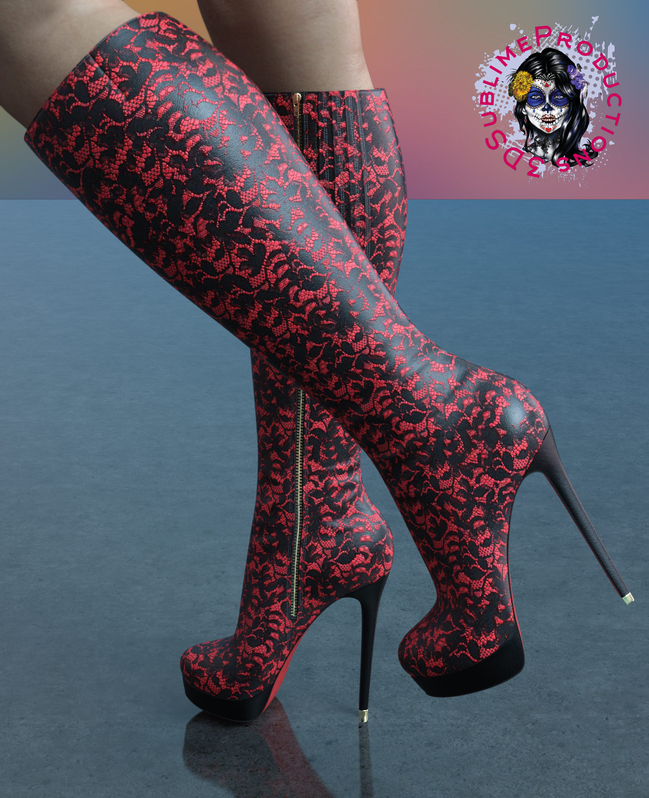 SublimeFashion for Knee High Stiletto Heel Boots by N/A