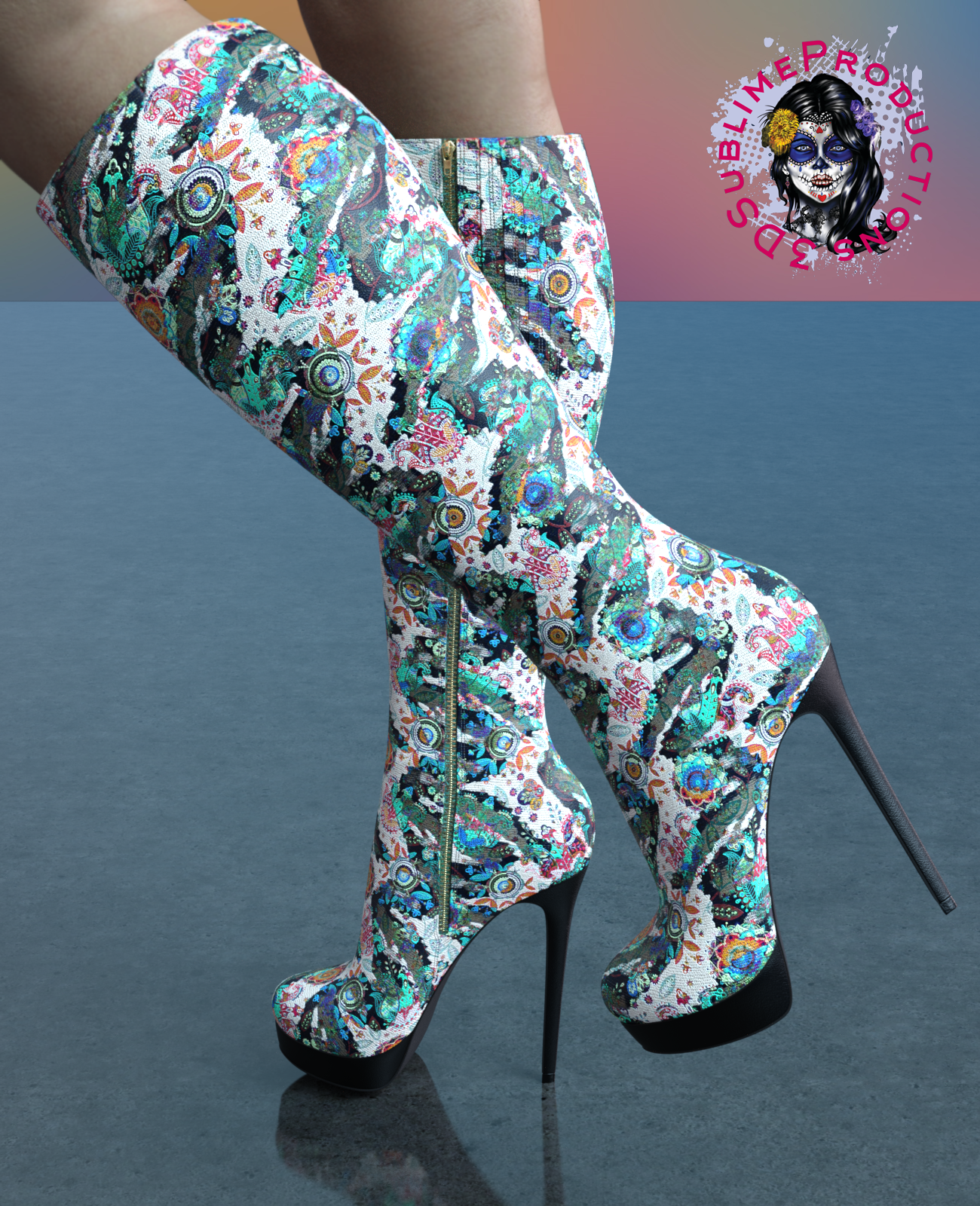 SublimeFashion for Knee High Stiletto Heel Boots by N/A