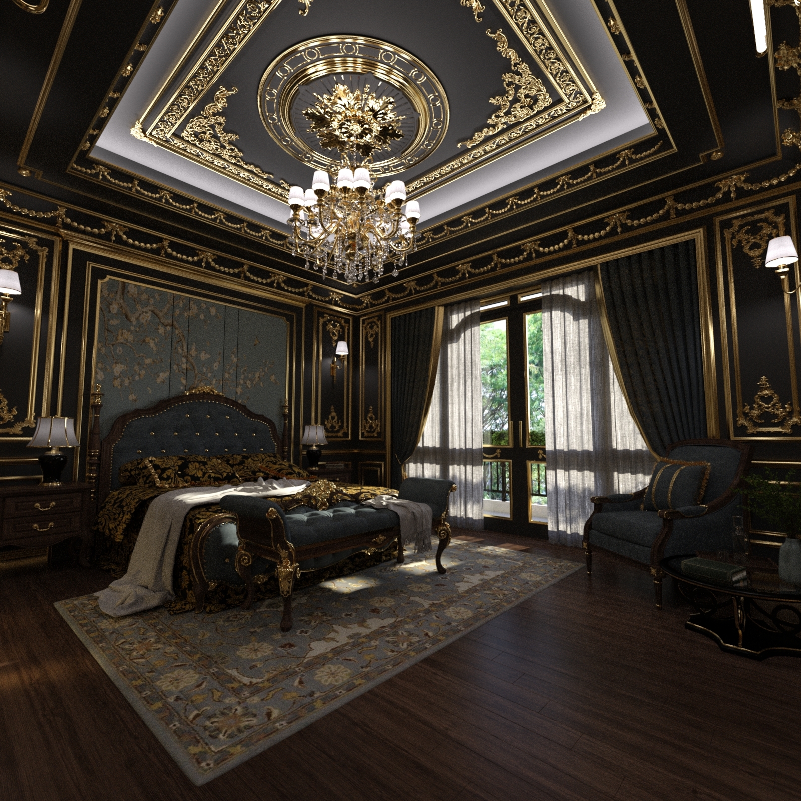 Elegant Bedroom by N/A