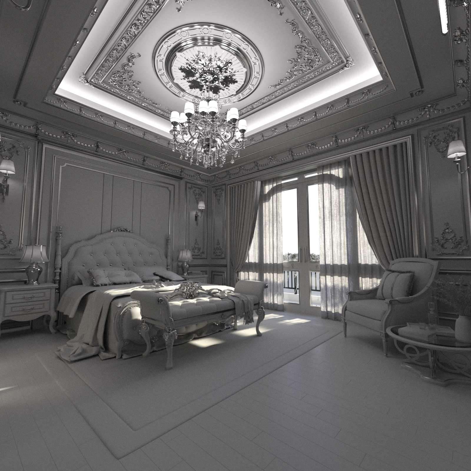 Elegant Bedroom by N/A