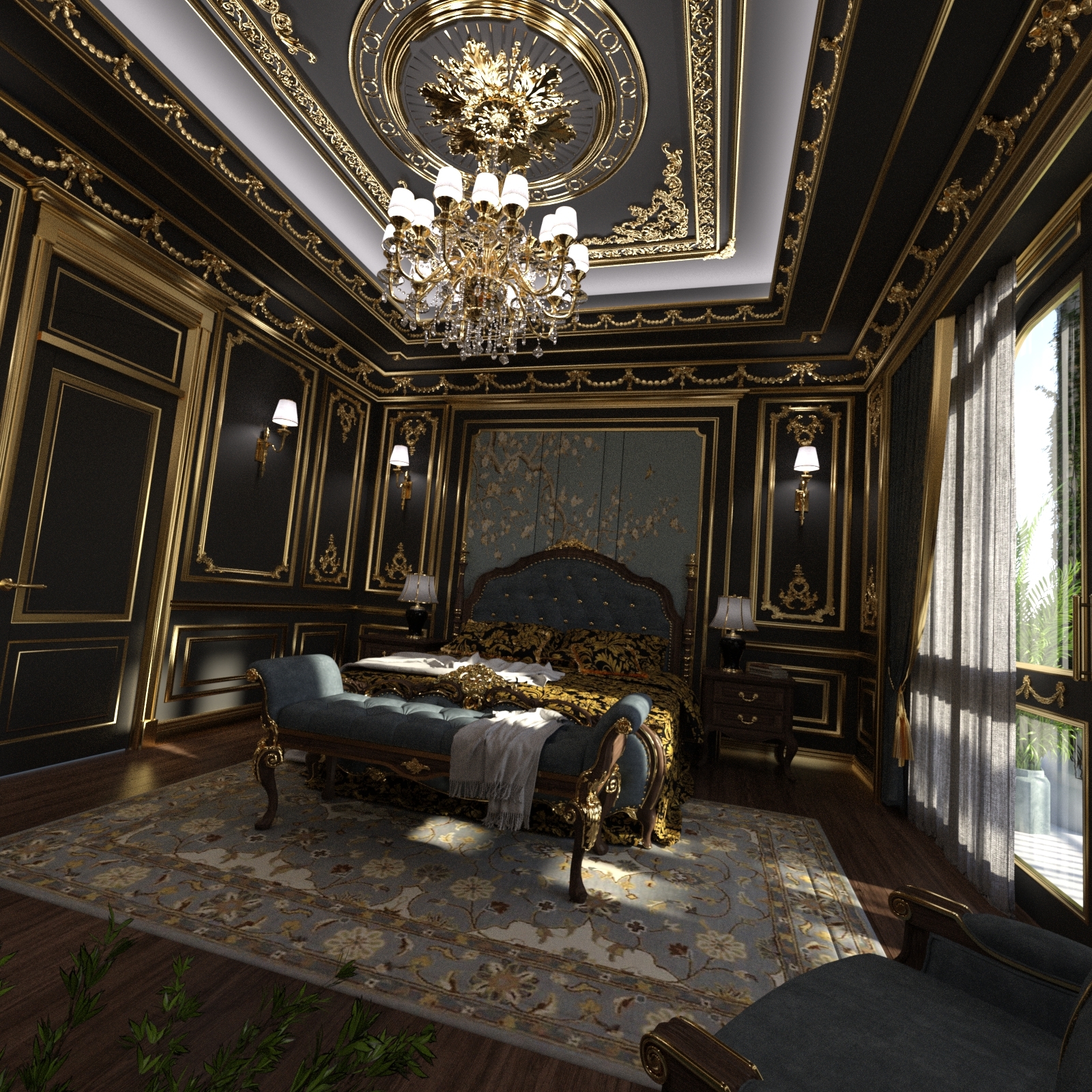 Elegant Bedroom by N/A