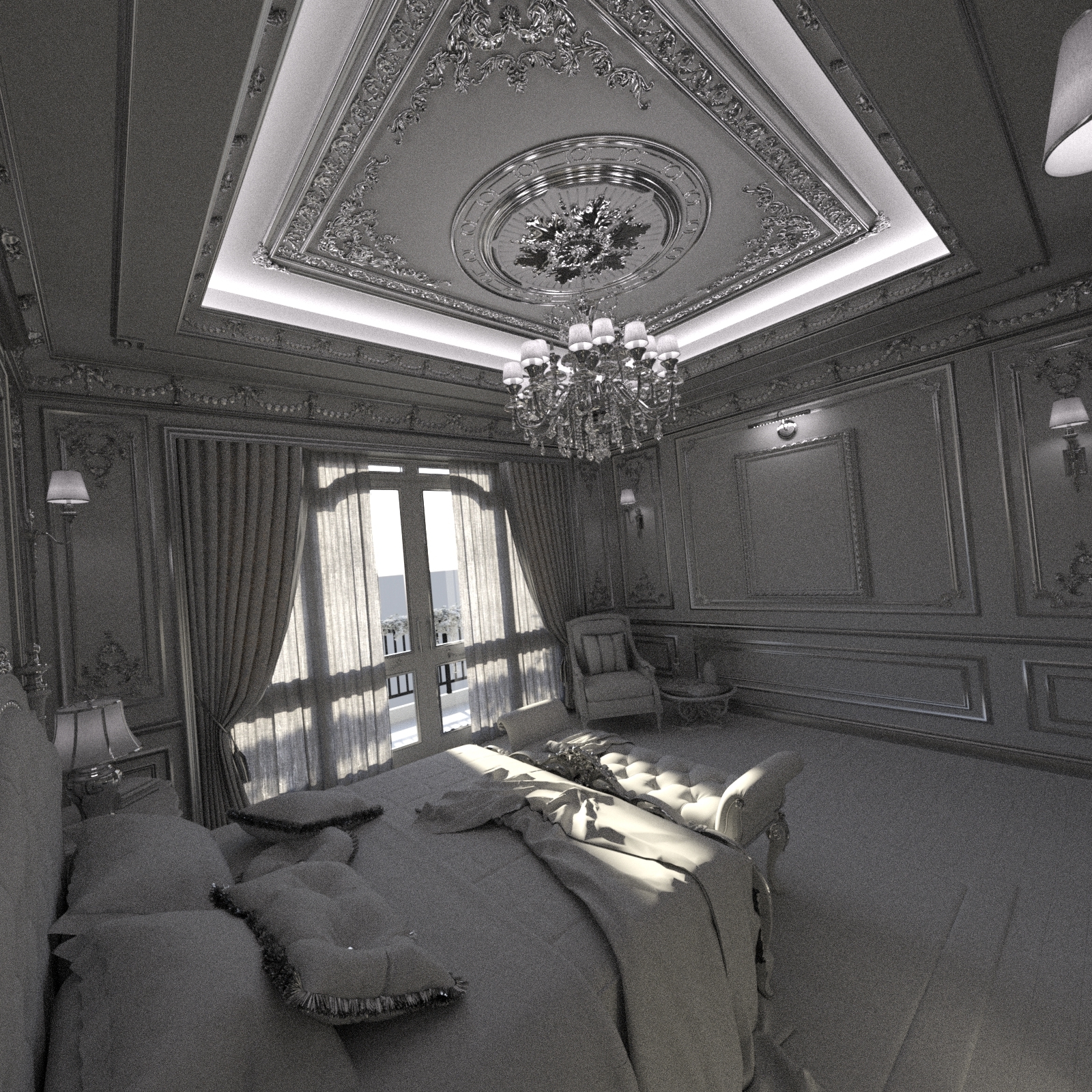 Elegant Bedroom by N/A