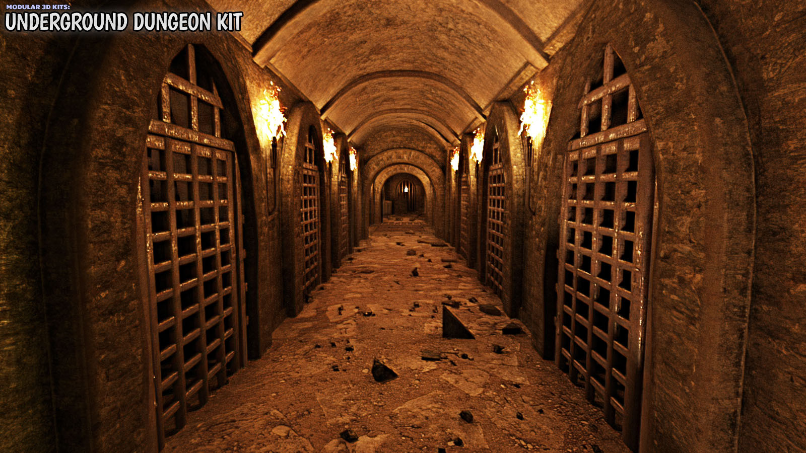 Modular 3D Kits: Underground Dungeon Kit by N/A