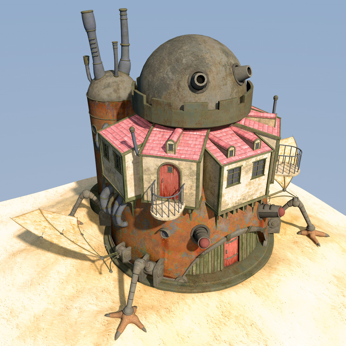 Moving house set for Poser by N/A