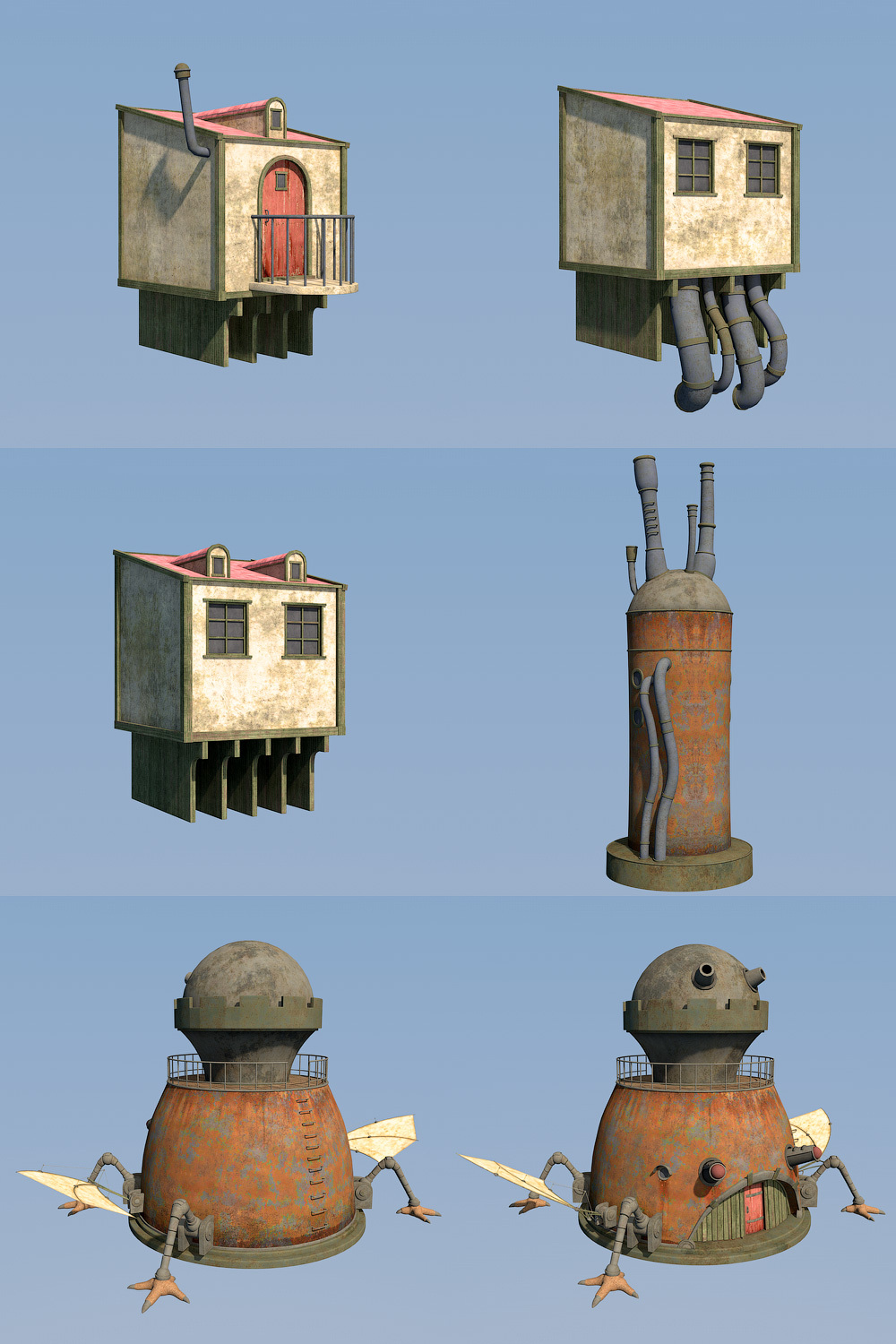 Moving house set for Poser by N/A