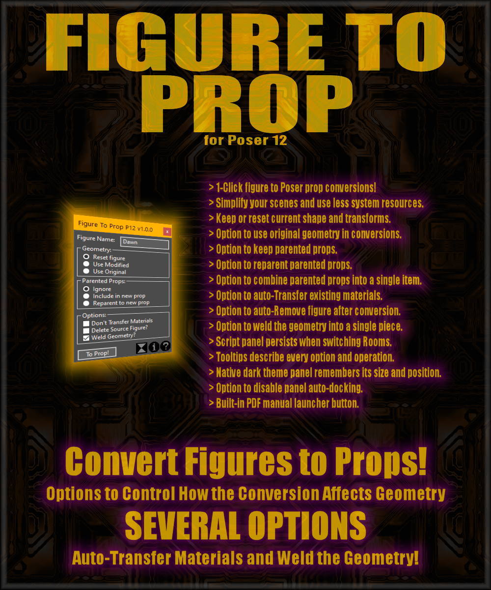 Figure to Prop for Poser 12 by N/A