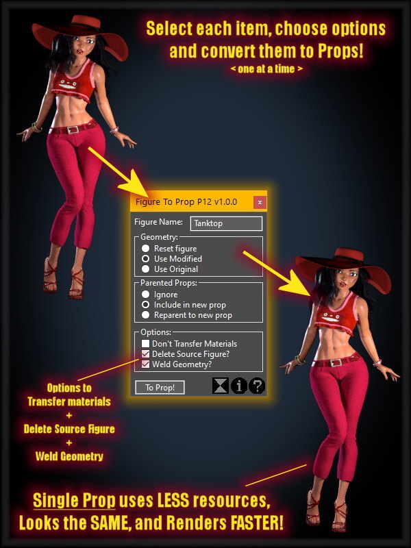 Figure to Prop for Poser 12 by N/A