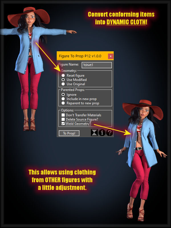 Figure to Prop for Poser 12 by N/A