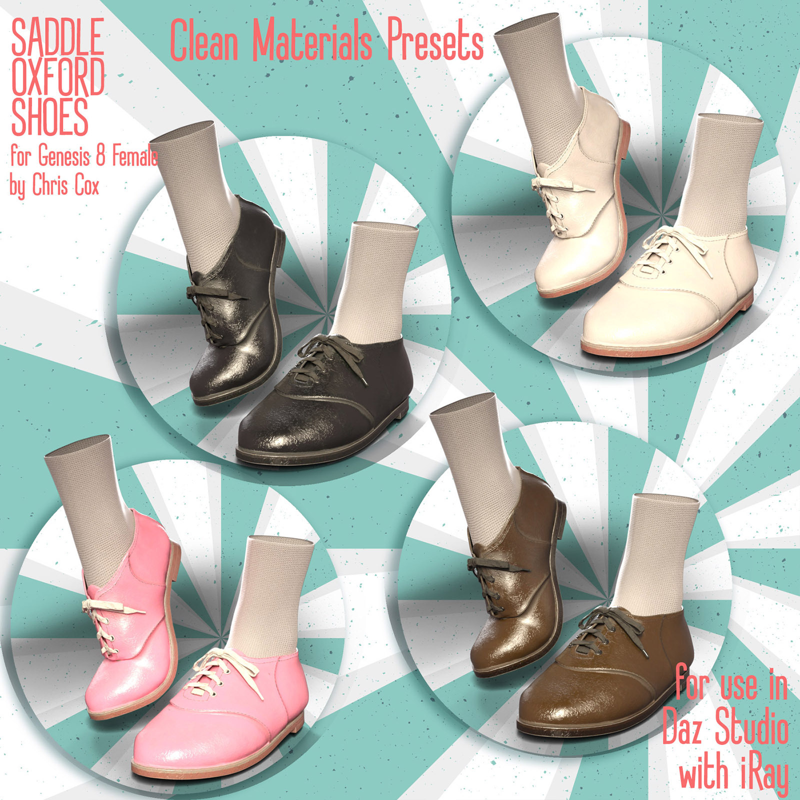 Saddle Oxford Shoes for G8F by N/A