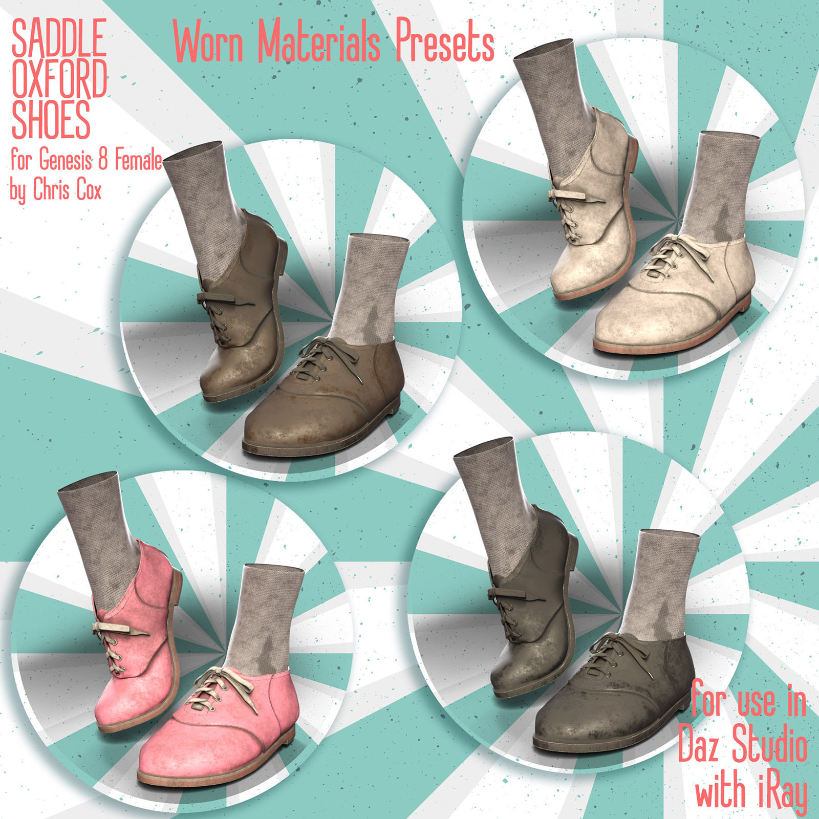 Saddle Oxford Shoes for G8F by N/A