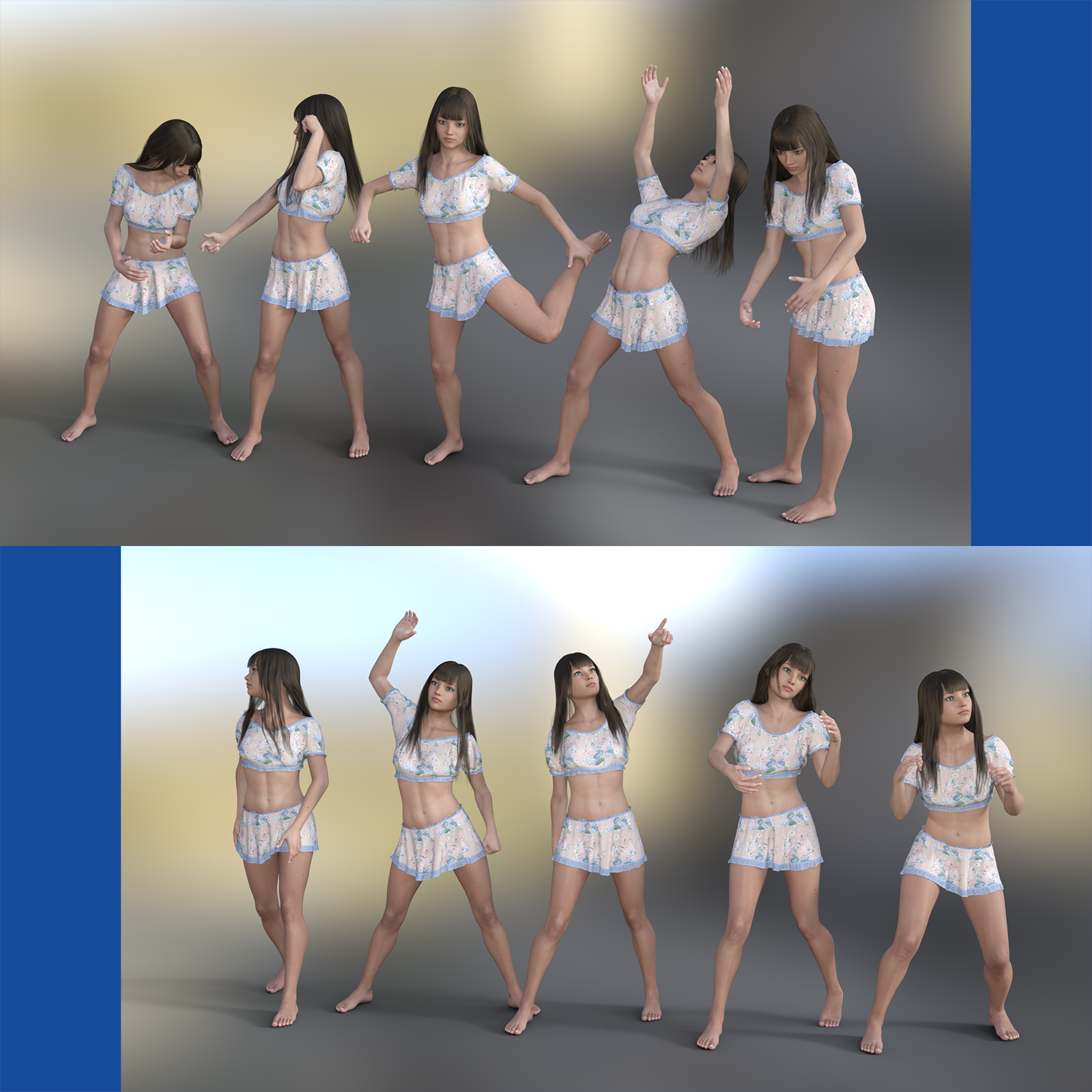 Standing poses pack_001 by Rosseliani by N/A