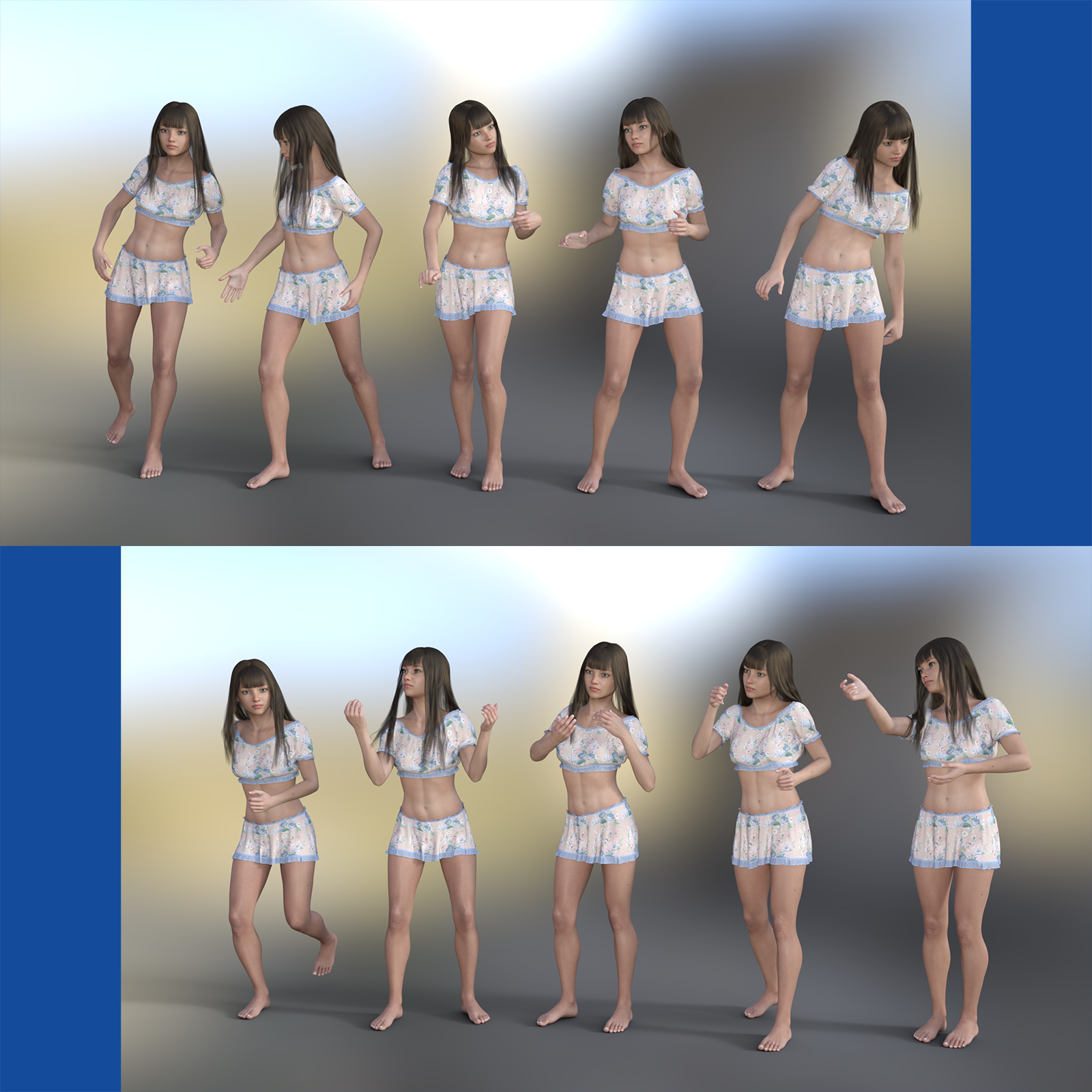 Standing poses pack_001 by Rosseliani by N/A