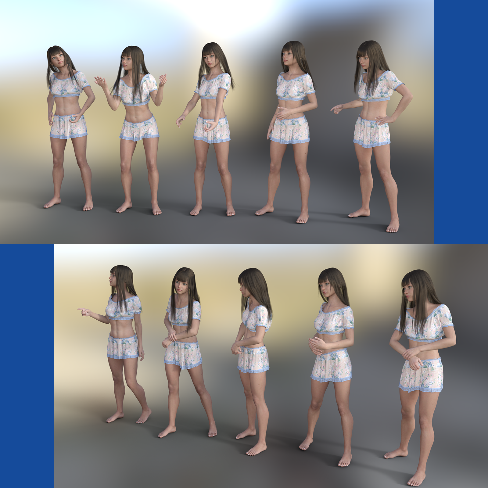Standing poses pack_001 by Rosseliani by N/A