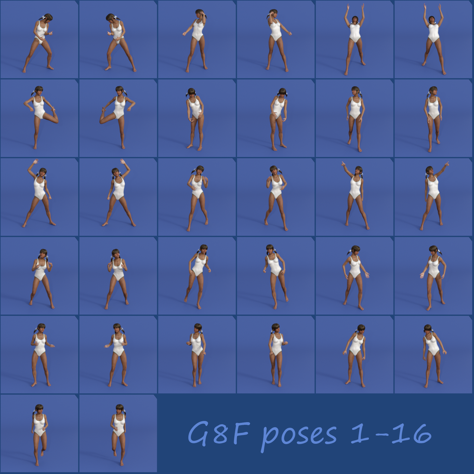 Standing poses pack_001 by Rosseliani by N/A